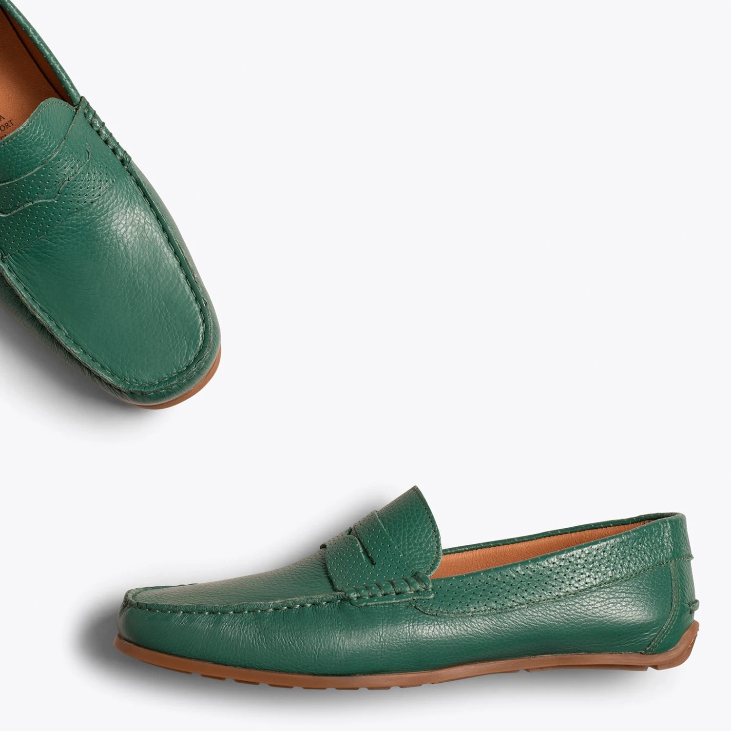 MOCASSIN - Mocassin En Cuir Décontracté Pour Homme VERT – Image 3