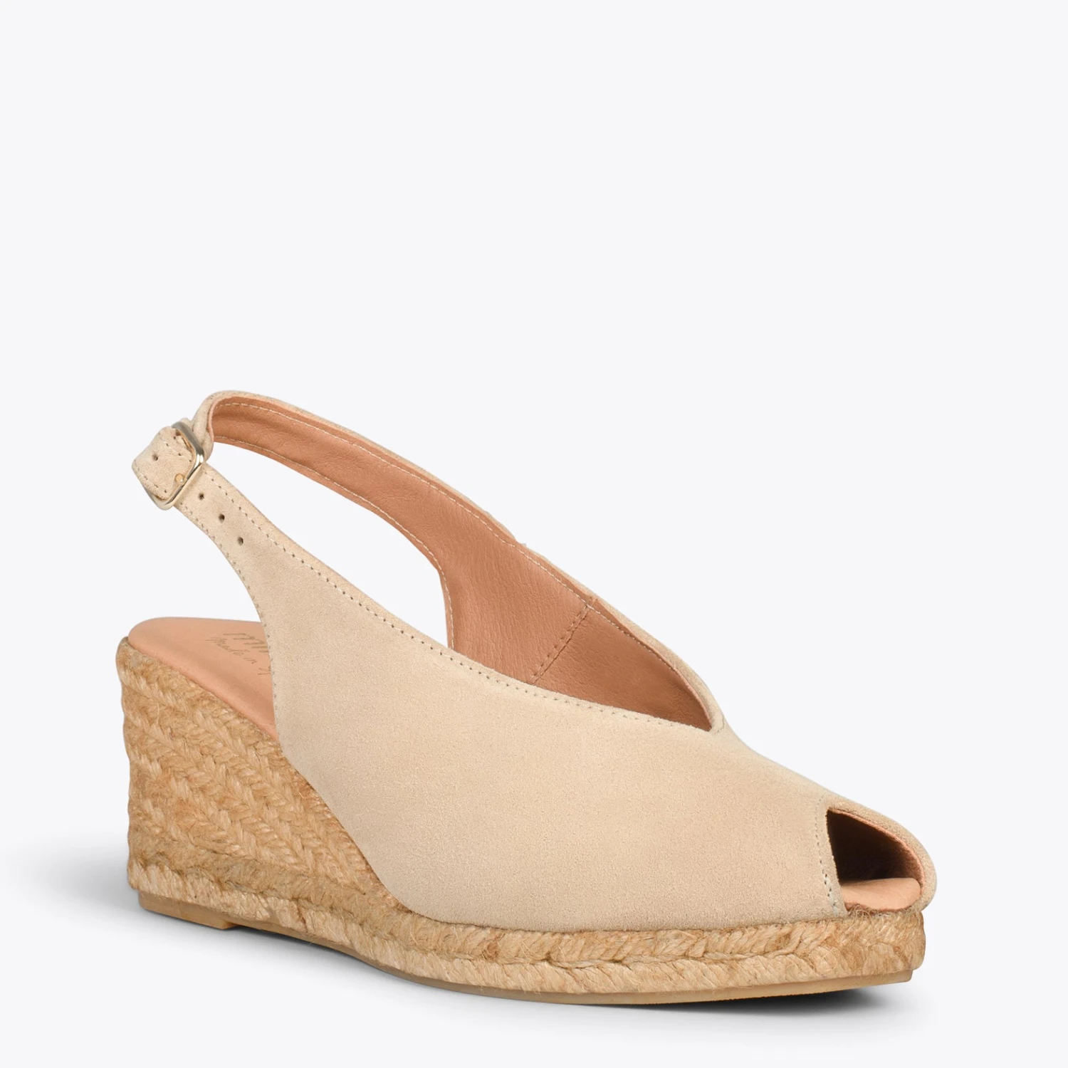 MOJACAR – Espadrilles Compensées à Bride Arrière BEIGE – Image 4