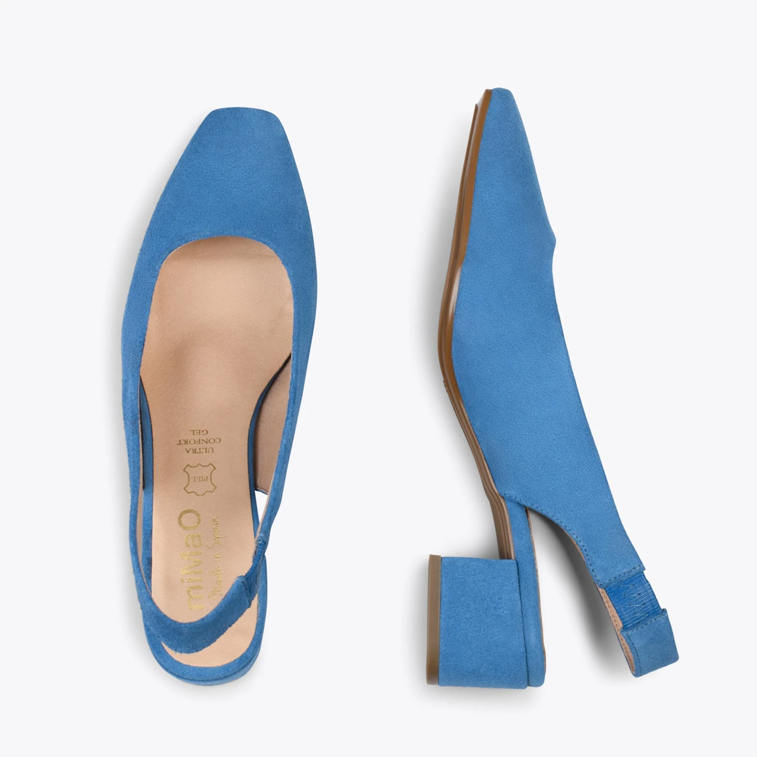 URBAN LADY – Escarpins à Talon Moyen à Bride Arrière BLEU – Image 2