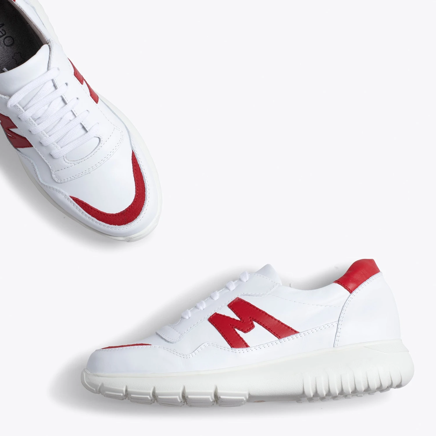 PARIS - Baskets Pour Homme BLANC/ ROUGE – Image 3