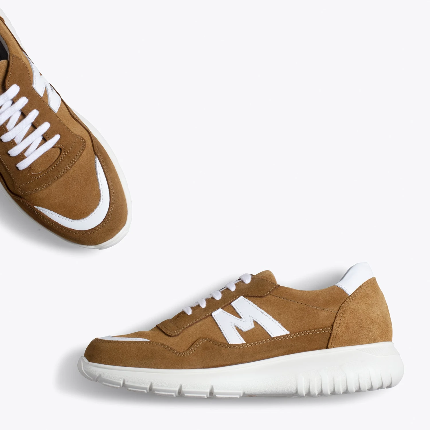 PARIS - Baskets Pour Homme CAMEL/ BLANC â Image 3