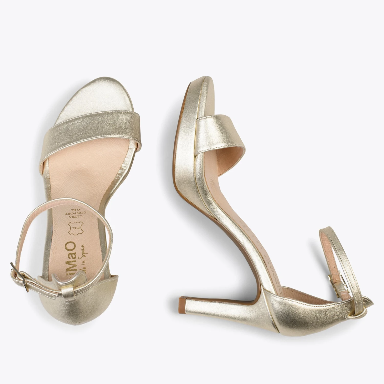 PARTY - Sandales à Talon Haut Et Plateforme DORÉ – Image 2