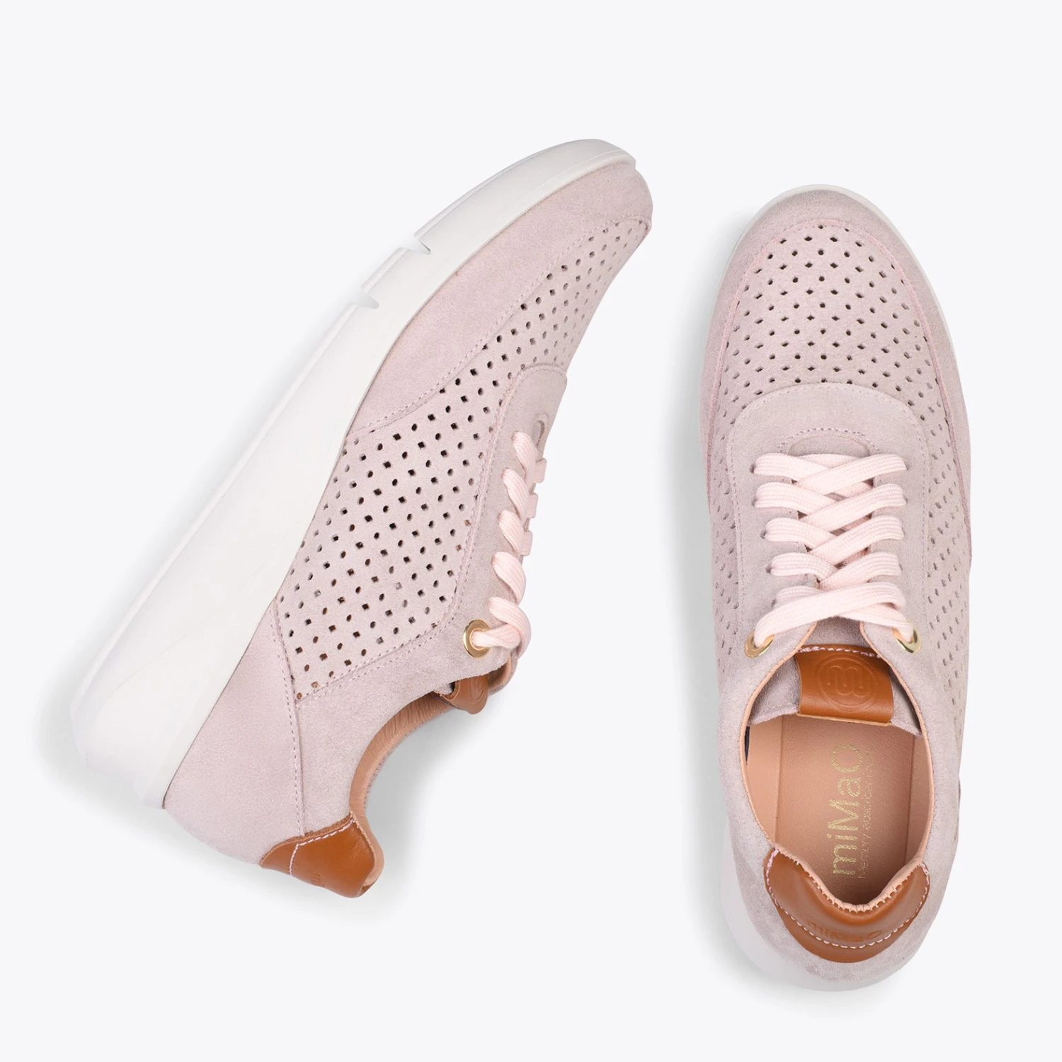 BLUCHER SPORTIF - Baskets Compensées Pour Femme NUDE – Image 2