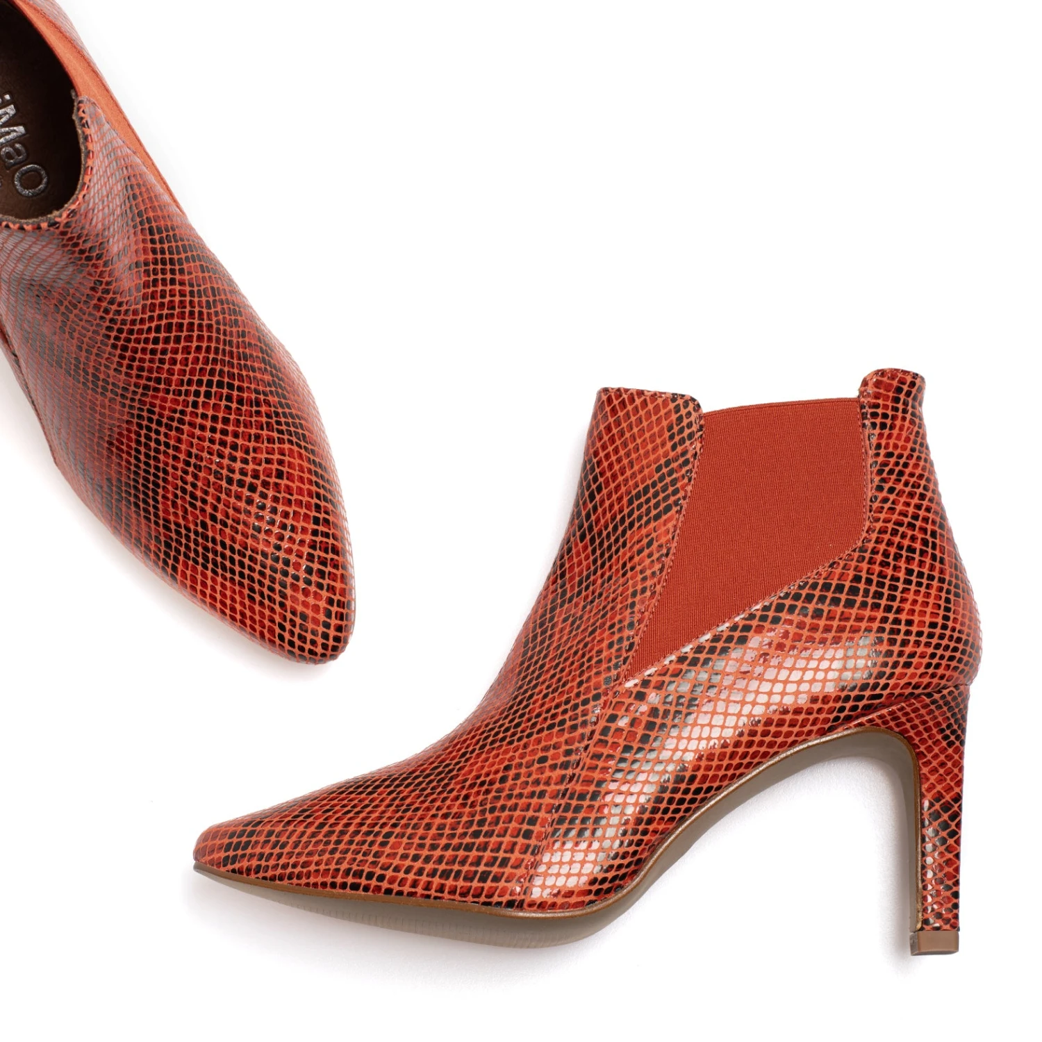 BOTTINE STILETTO - Bottine à Talon Animal Print SERPRENT ROUGE – Image 5