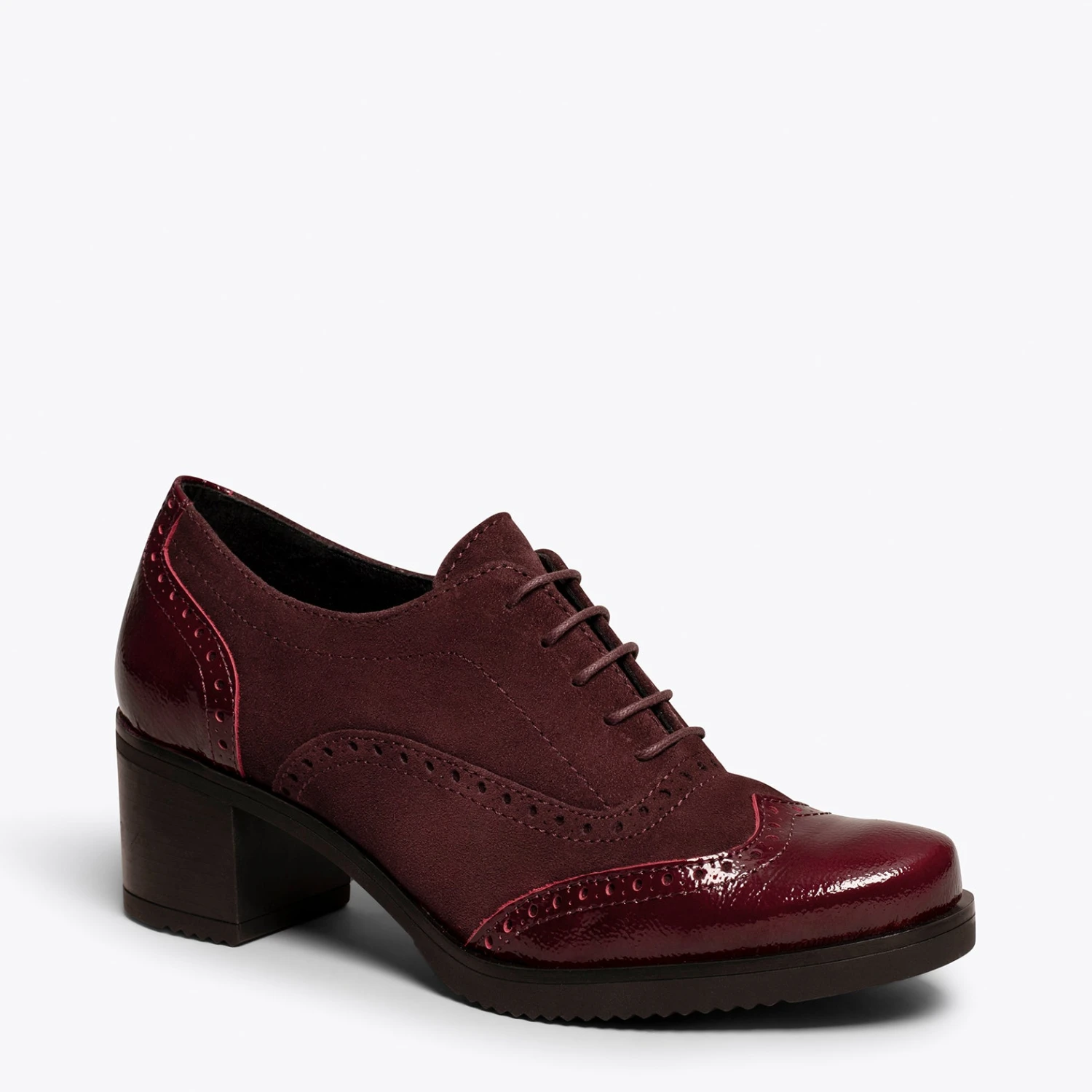 OXFORD - Chaussures à Lacets Petits Trous BORDEAUX – Image 4