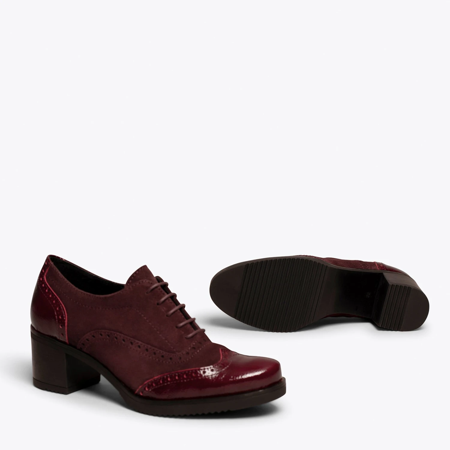 OXFORD - Chaussures à Lacets Petits Trous BORDEAUX – Image 5