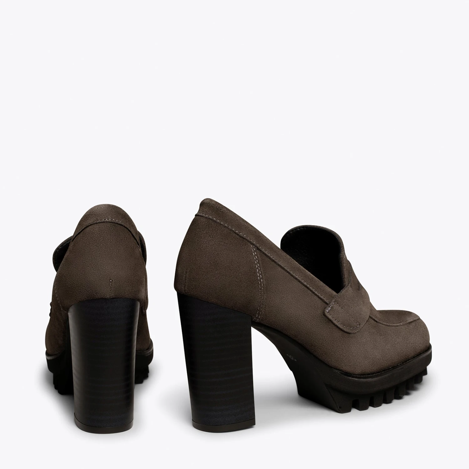 TREND - Mocassin à Talon Et Plateforme TAUPE – Image 3