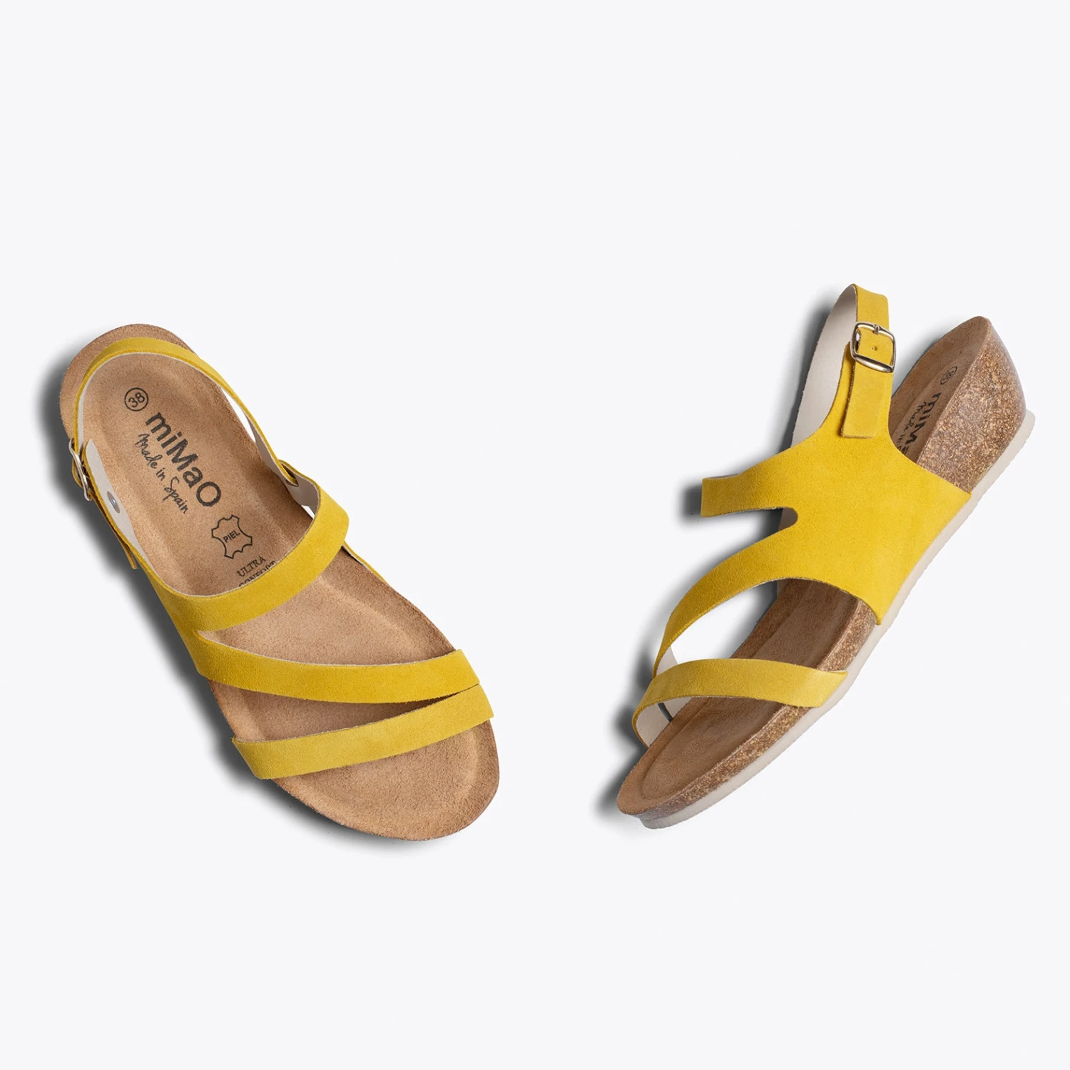 ECO - Sandale Compensée BIO MOUTARDE – Image 3