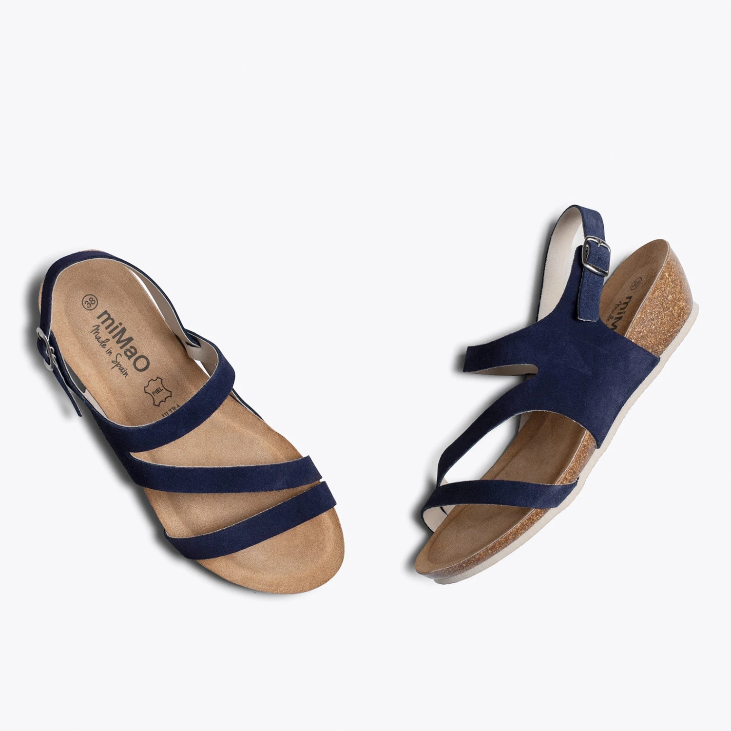 ECO - Sandale Compensée BIO BLEU MARINE – Image 3