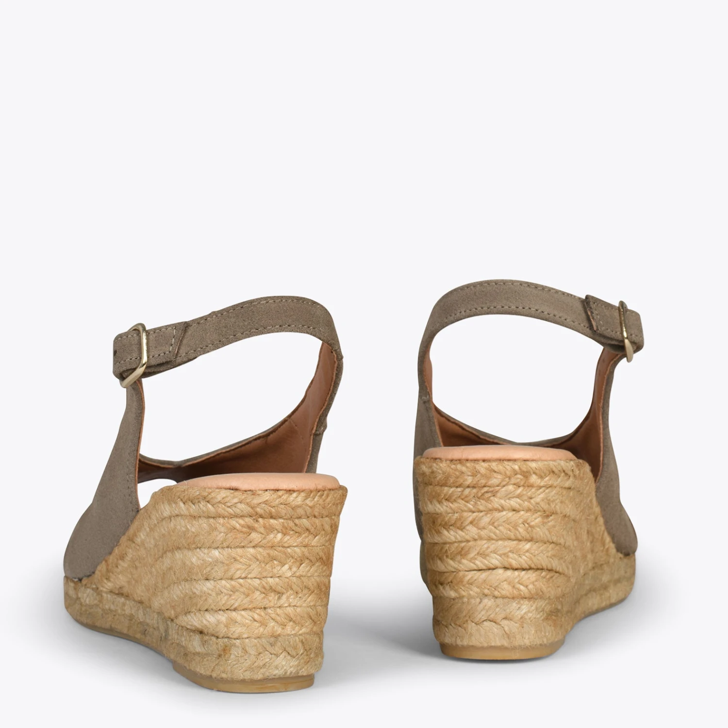 MOJACAR – Espadrilles Compensées à Bride Arrière TAUPE – Image 3