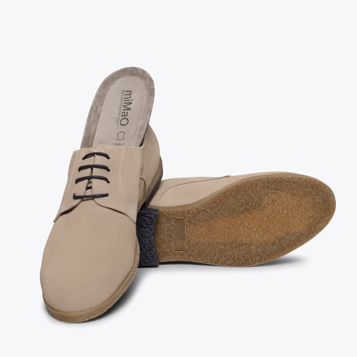BLUCHER - Chaussures à Lacets Pour Homme TAUPE – Image 6