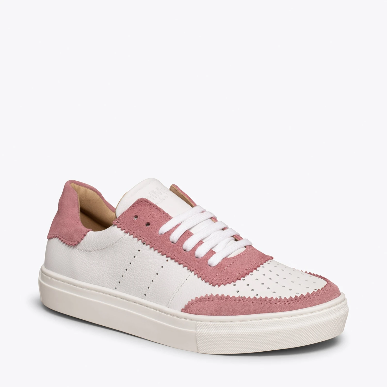 ROLLER - Sneakers Pour Femme Blanches Feston ROSE – Image 5