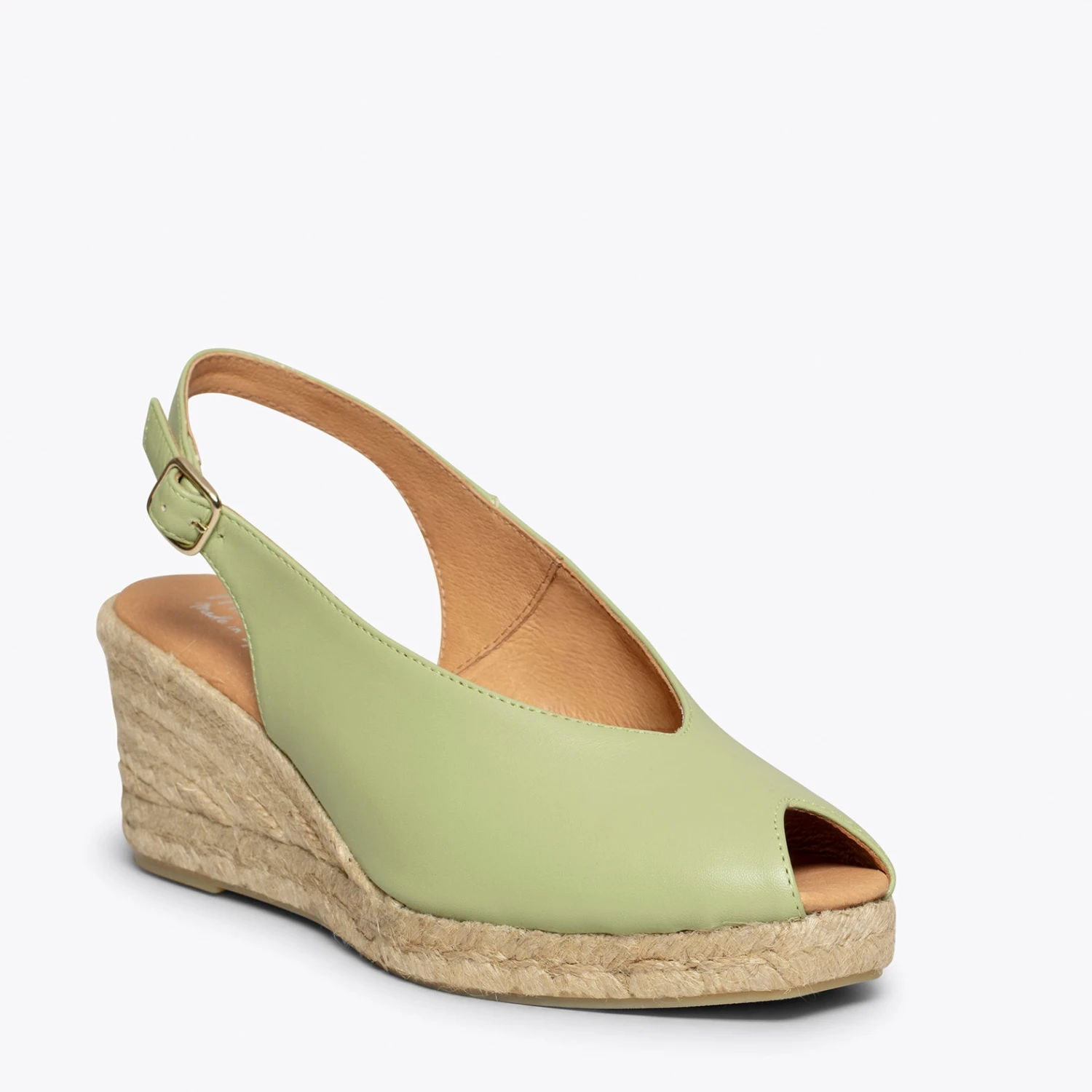 MOJÁCAR - Espadrilles Compensées VERT Talon Ouvert – Image 5