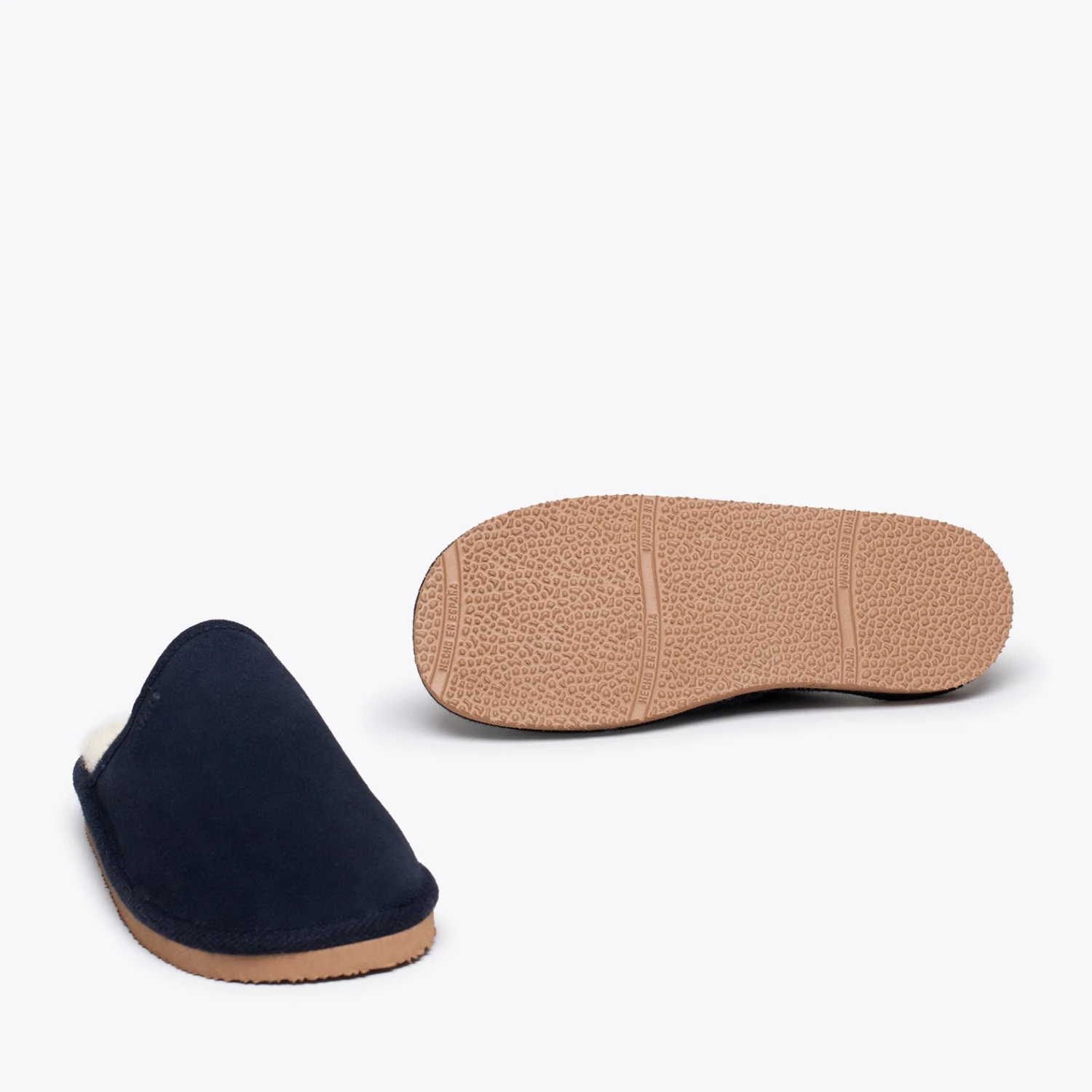 DREAM HOME- Pantoufle BLEU MARINE Avec Laine – Image 7