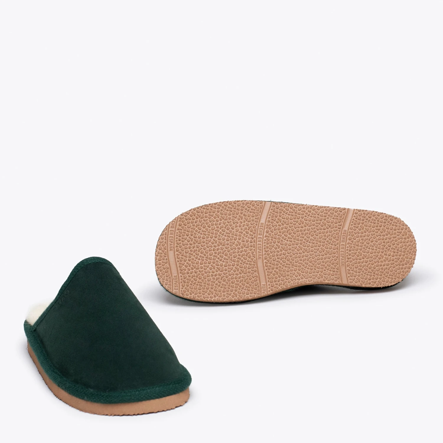 DREAM HOME- Pantoufle VERT Avec Laine – Image 7