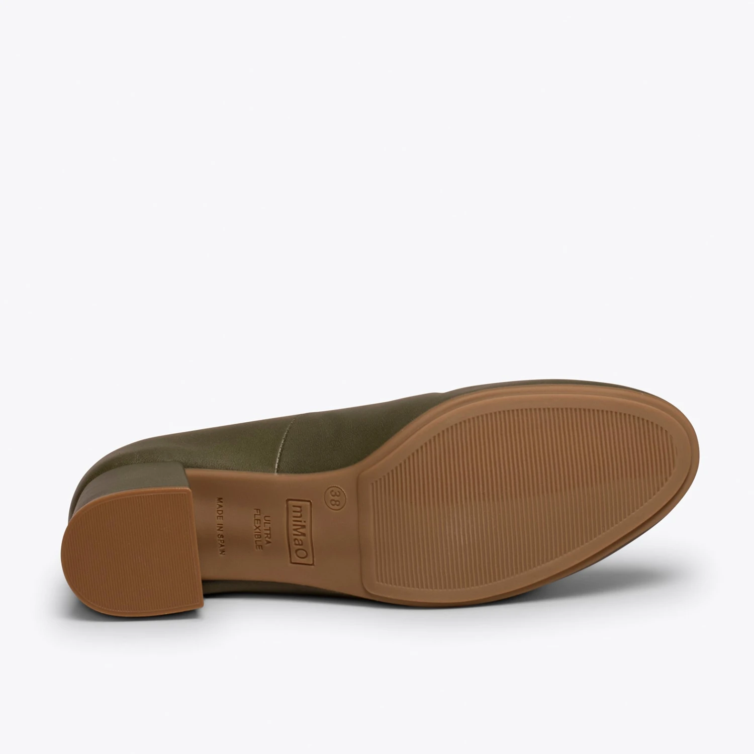 BRACELET - Chaussures à Talon Large Avec Bracelet KAKI – Image 5