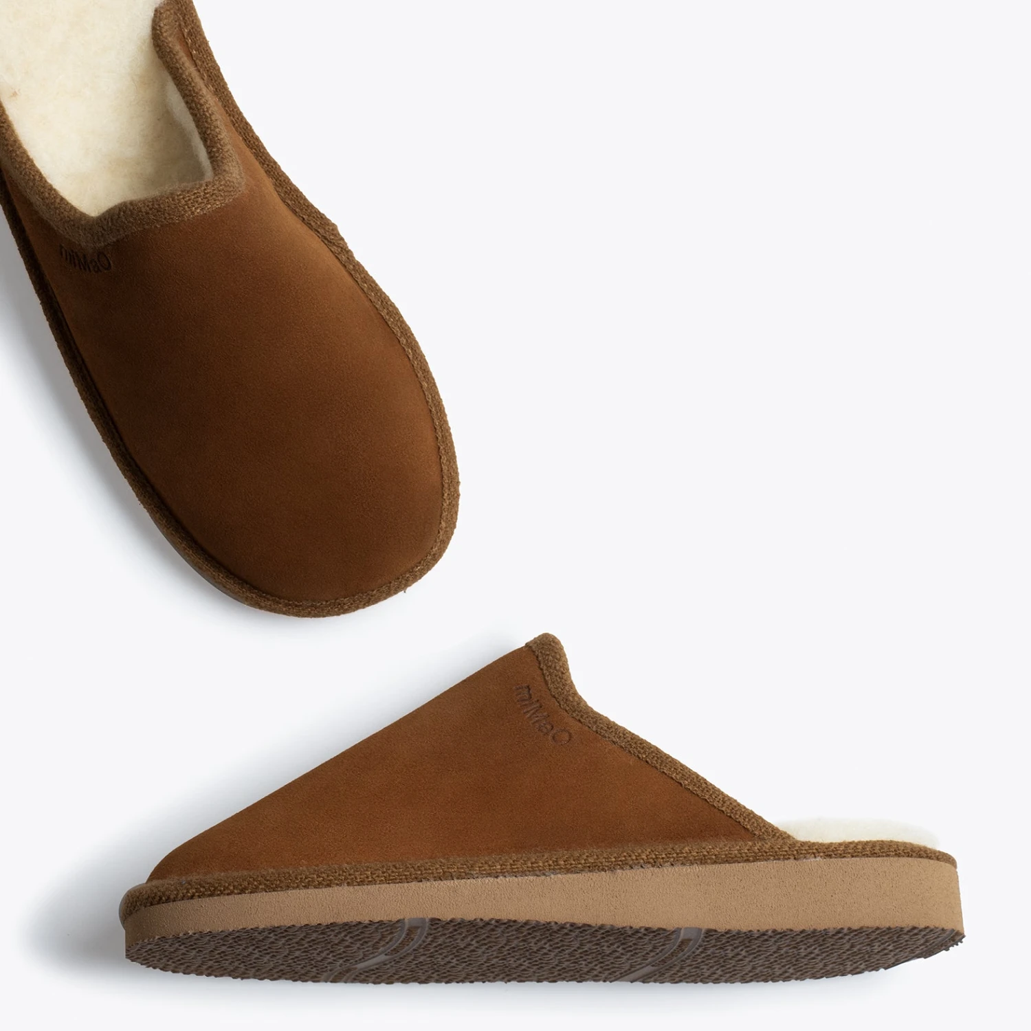 DREAM HOME- Pantoufle CAMEL Avec Laine – Image 4