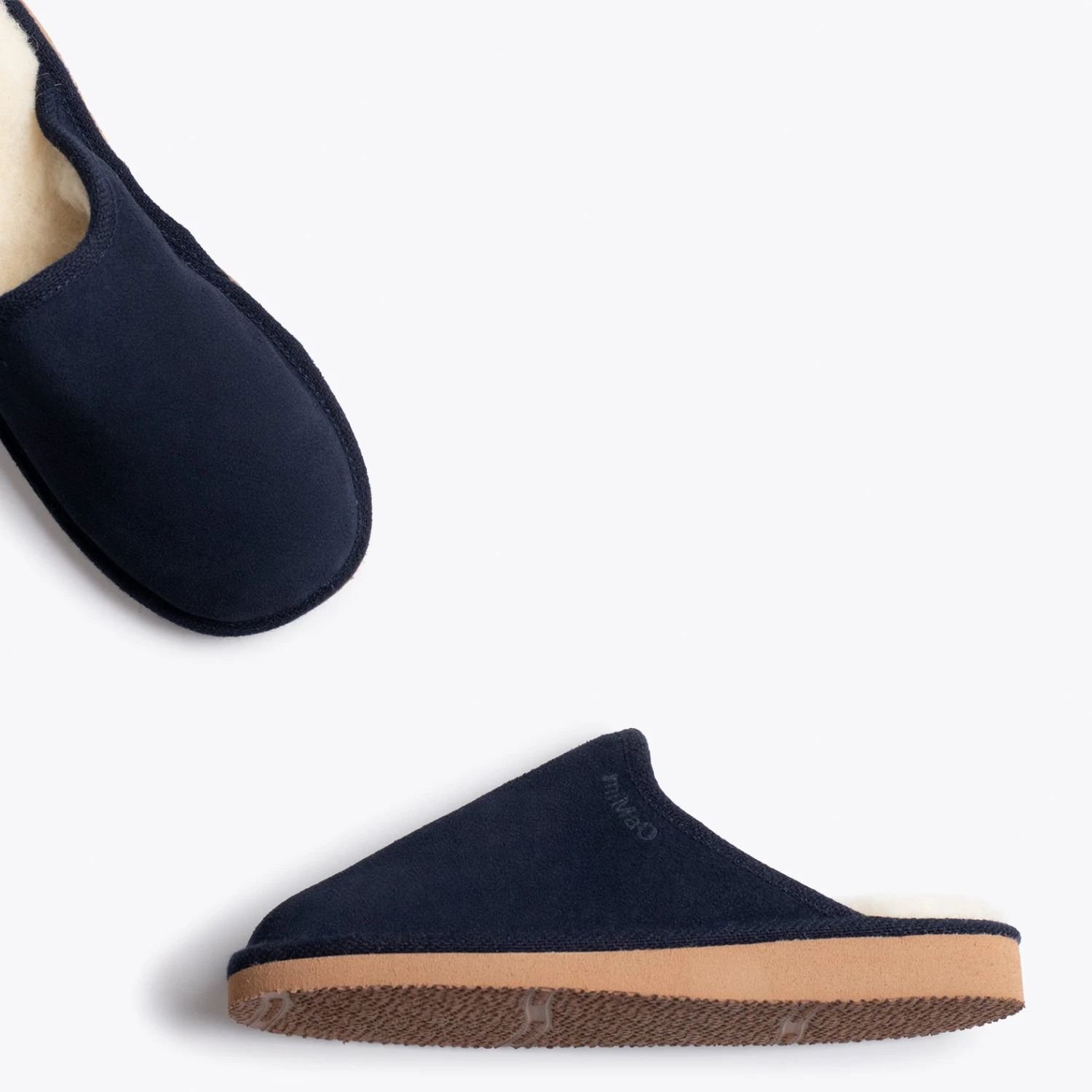 DREAM HOME- Pantoufle BLEU MARINE Avec Laine – Image 4