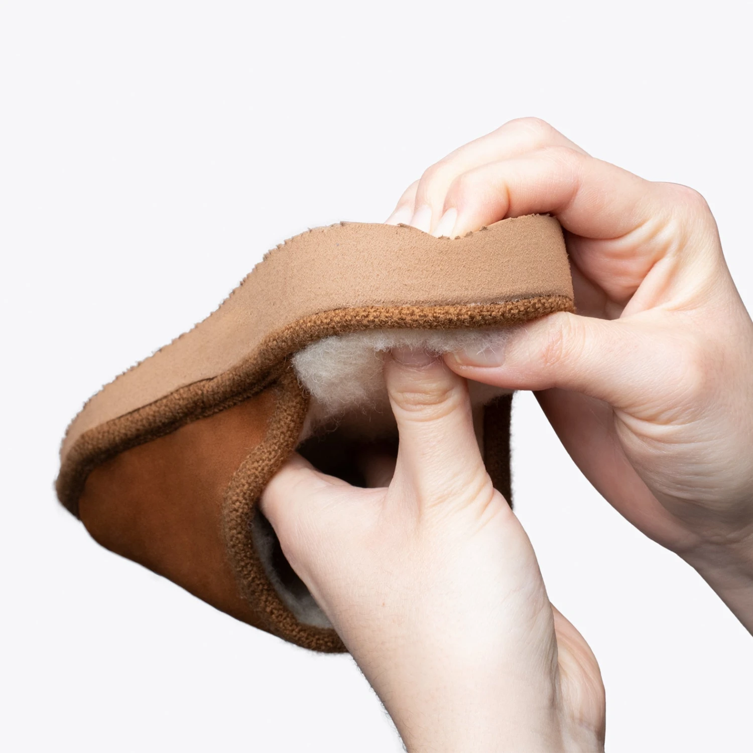 DREAM HOME- Pantoufle CAMEL Avec Laine – Image 6