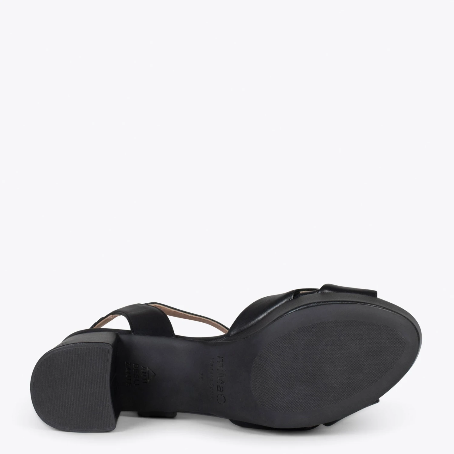 CERDEÑA – Sandales à Talon Large Et Plateforme NOIR – Image 5