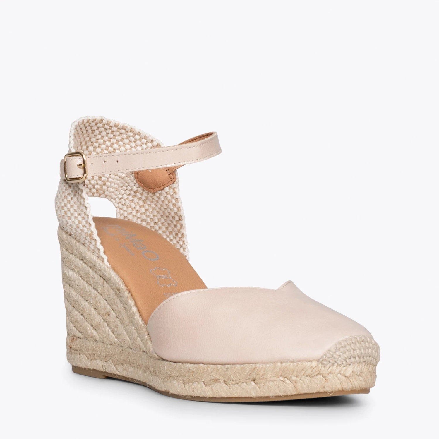 NERJA VERNI – Espadrilles Compensées Talon Haut Avec Boucle BEIGE – Image 4