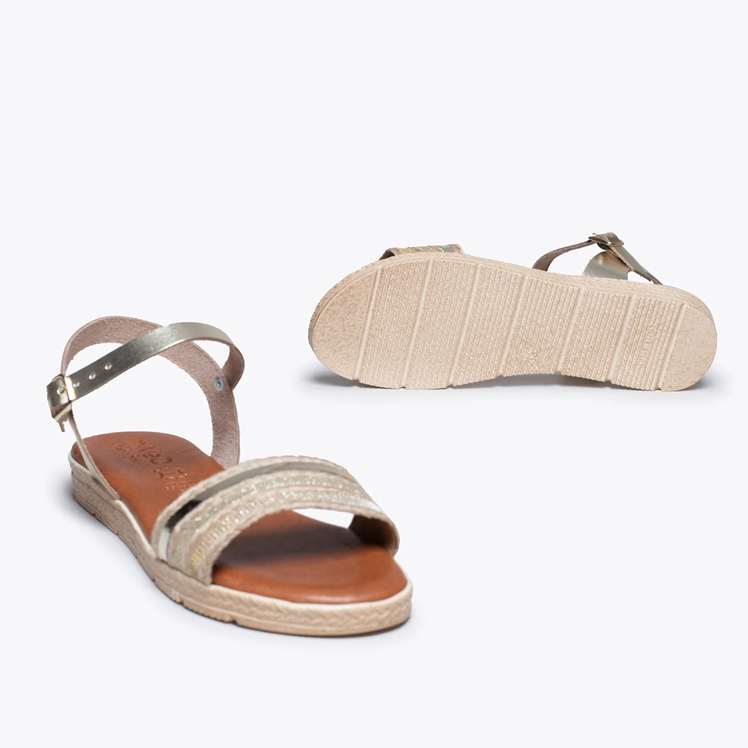 SUMMER - Sandale Métallisée DORÉ Avec Bracelet – Image 5