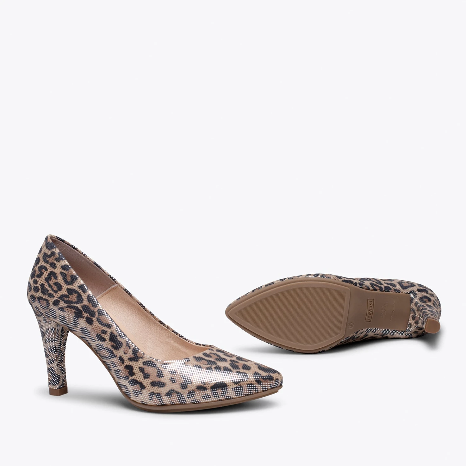 URBAN GLAM - Talons Aiguilles Stiletto LÉOPARD DORÉ – Image 5