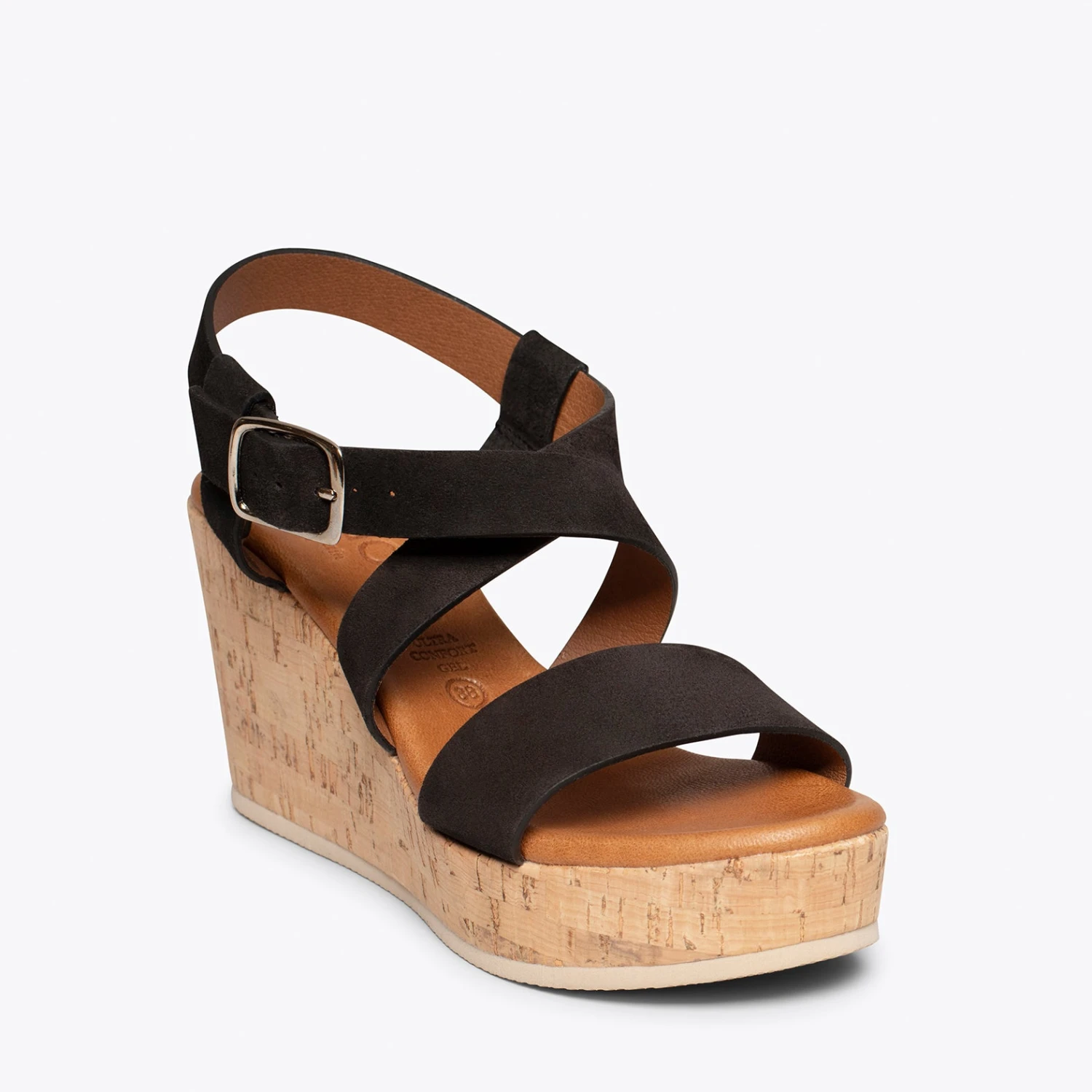 ALHAMBRA - Sandales Compensées NOIR En Liège – Image 5