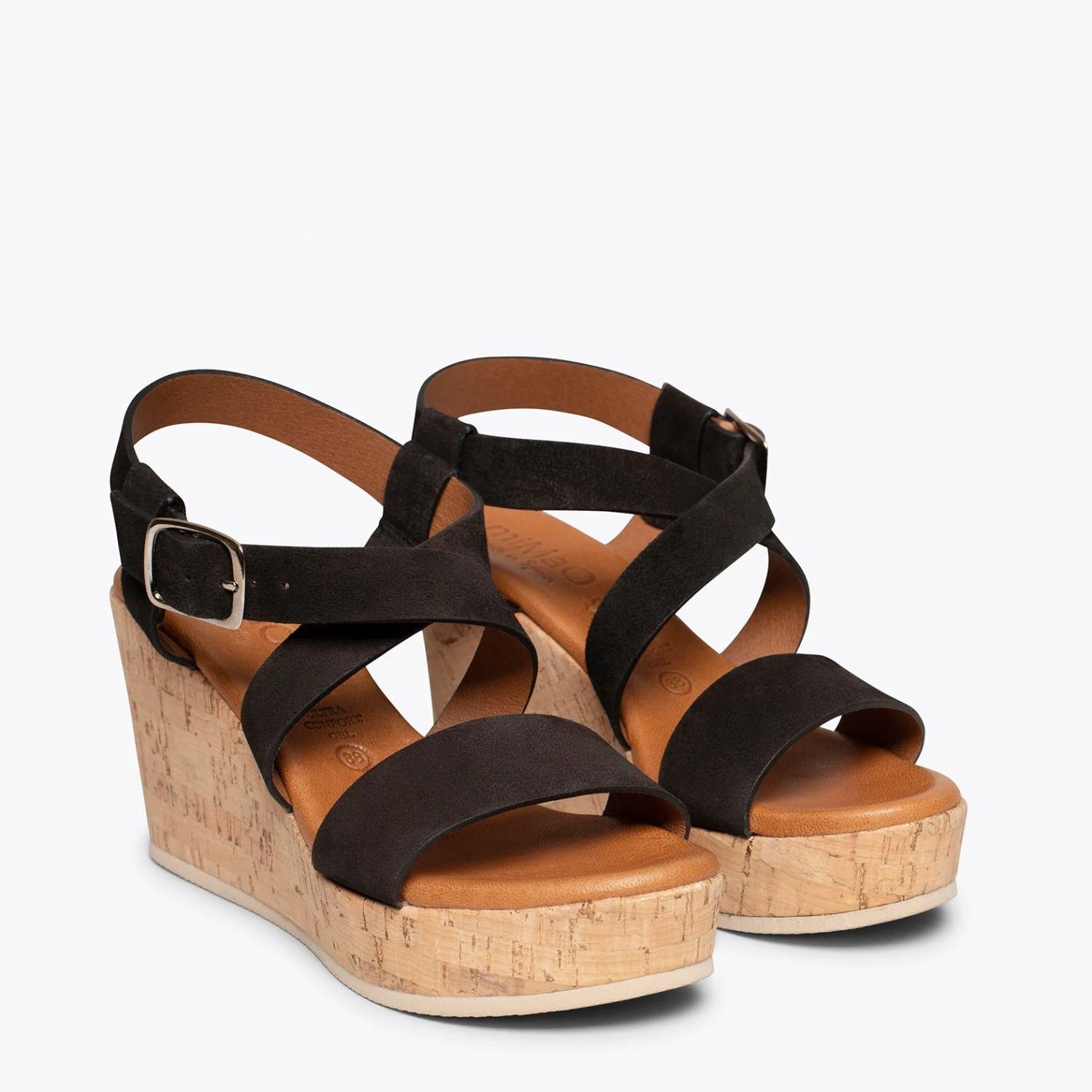 ALHAMBRA - Sandales Compensées NOIR En Liège – Image 2