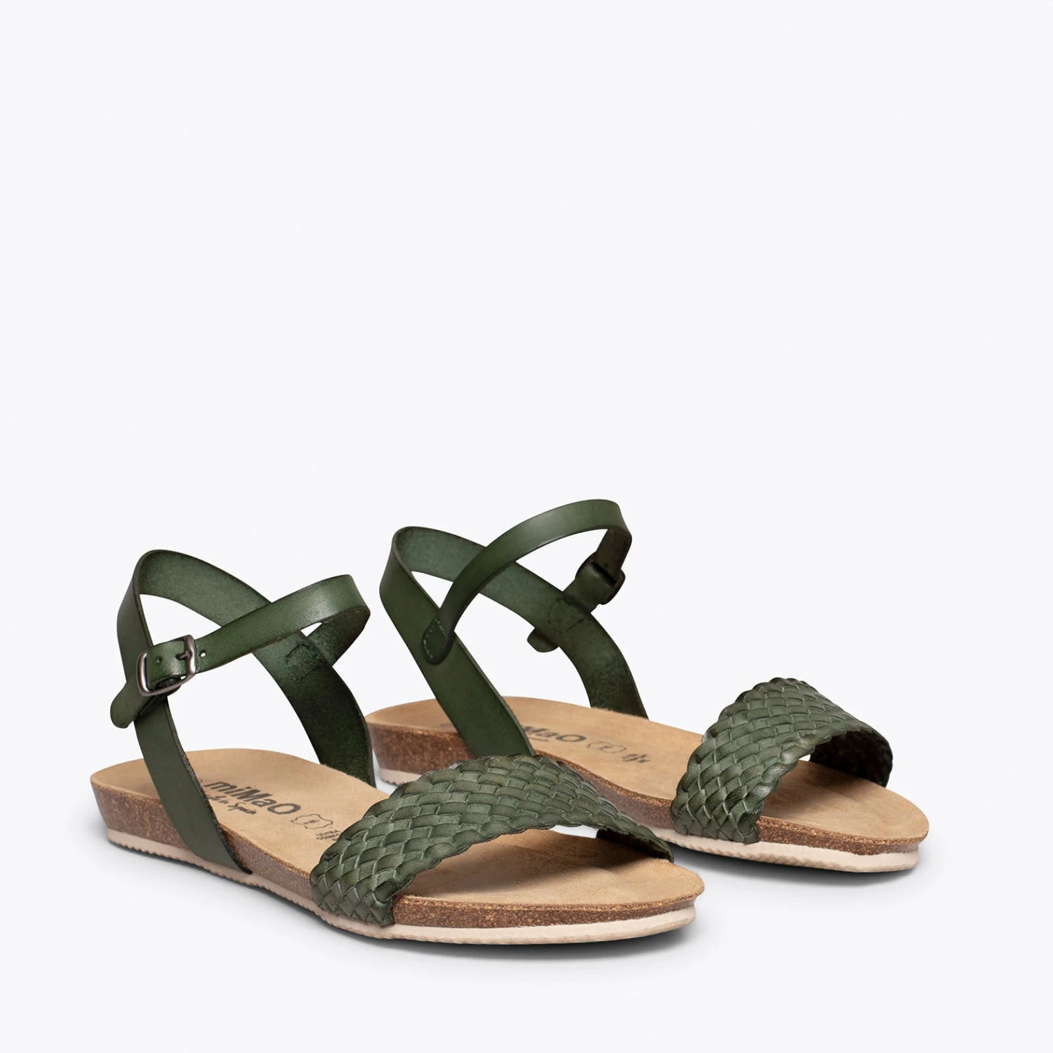 AIRE - Sandales Plates VERT à Bride Tressée – Image 2