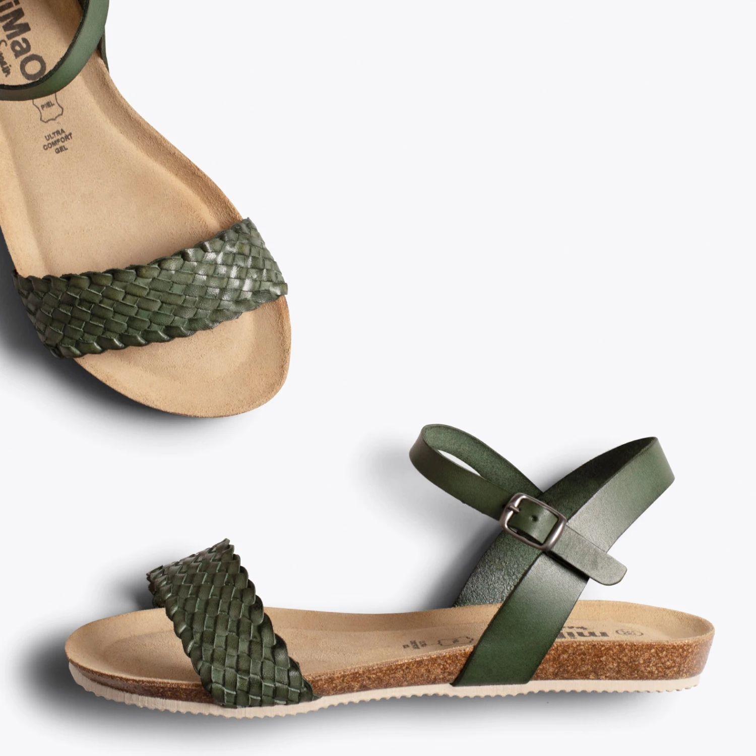 AIRE - Sandales Plates VERT à Bride Tressée – Image 3