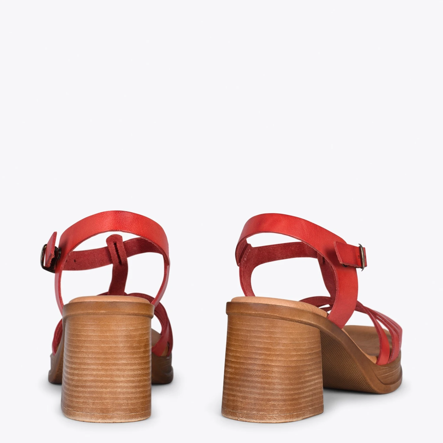 CRETA –Sandale Bride En T ROUGE – Image 3