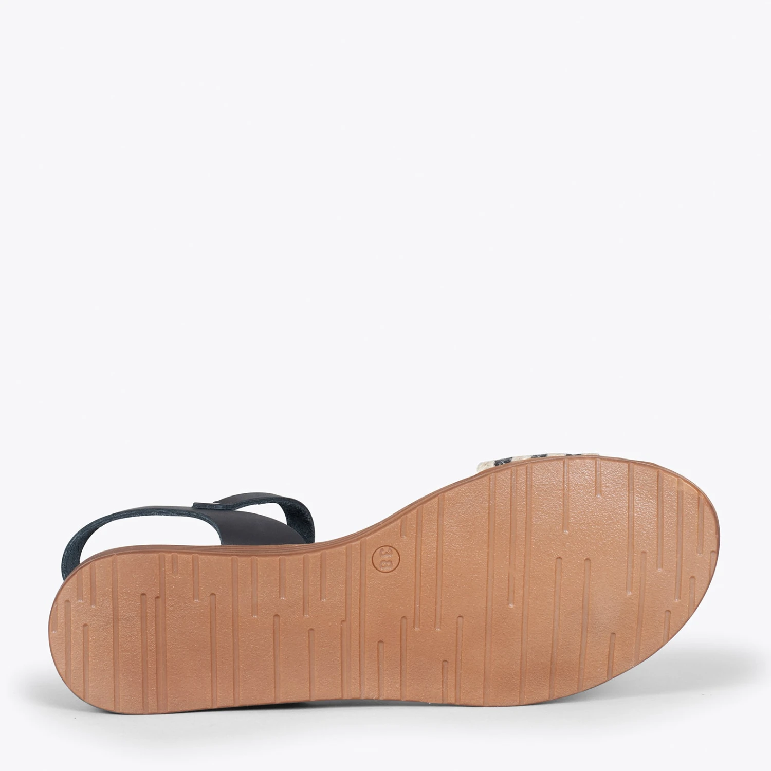 CERES - Sandales Plates Métallisées NOIR – Image 5