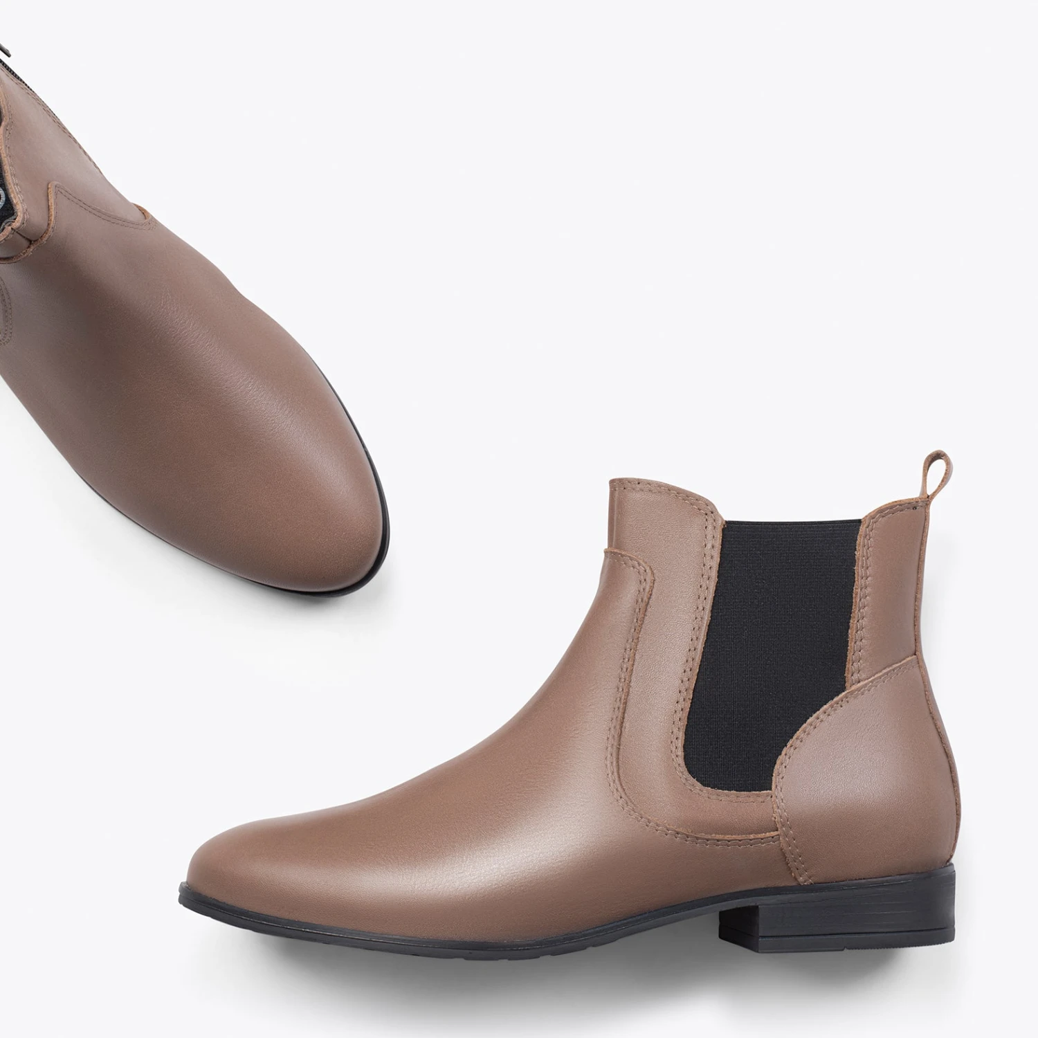 BRIGHTON – Bottines Plates Pour Femme TAUPE – Image 2