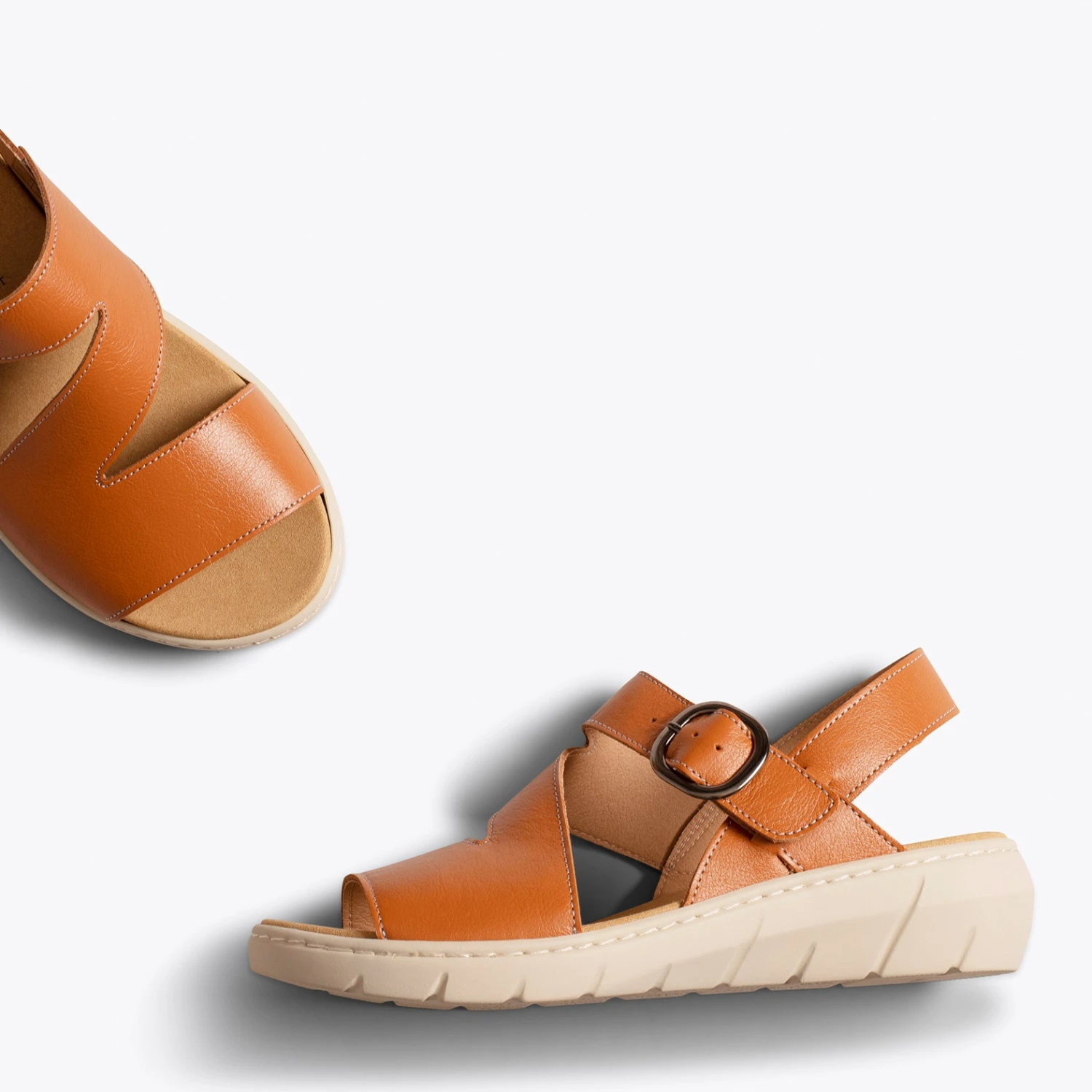 NATURA - Sandales à Semelle Amovible MARRON – Image 2