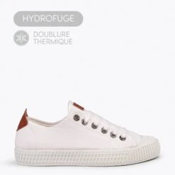 BAMBA â Baskets En Toile Hydrofuge En Mouton BLANC