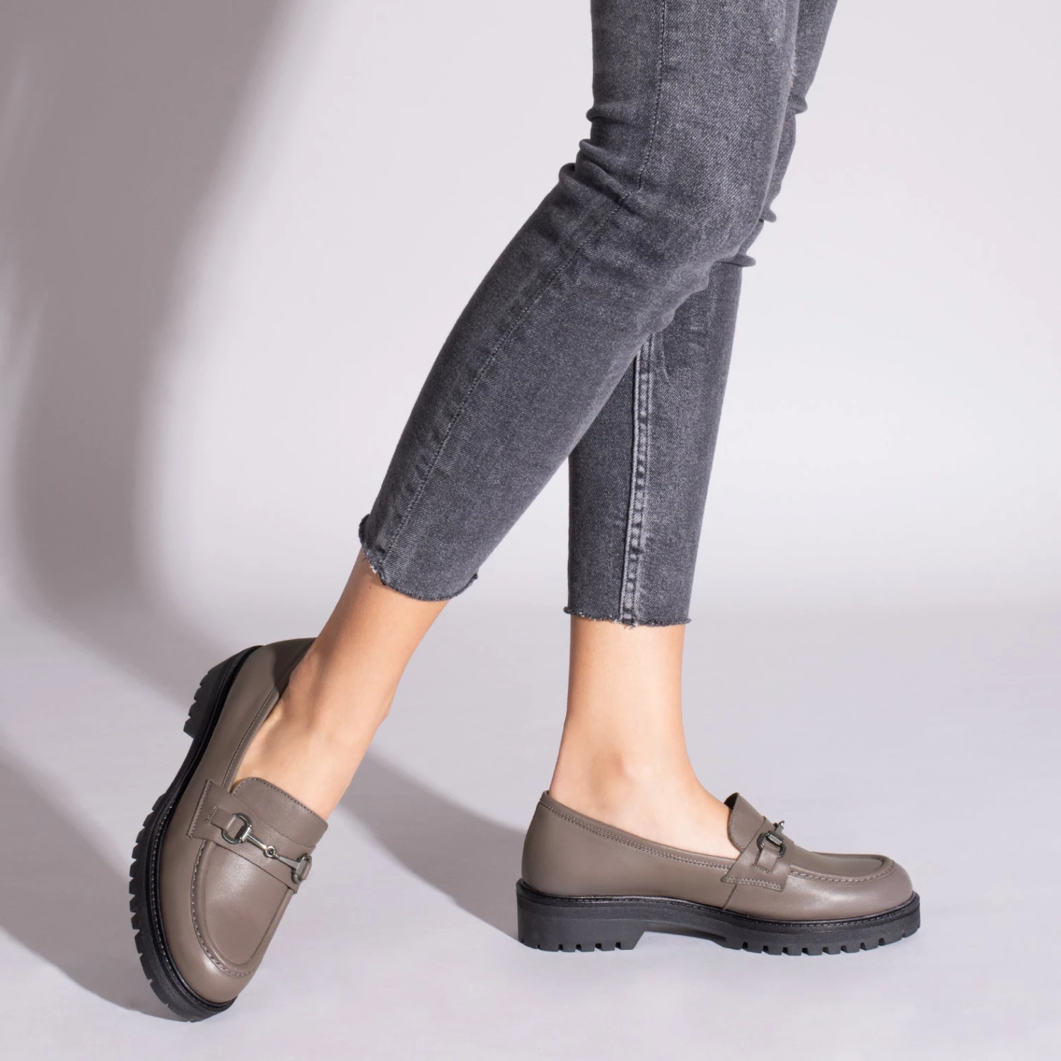 MORS - Mocassins à Talon Bas Et à Plateforme TAUPE – Image 6