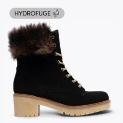 MOUNTAIN- Bottes De Montagne HYDROFUGES Ă Talon NOIR