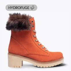 MOUNTAIN- Bottes De Montagne HYDROFUGES Ă Talon TERRACOTA