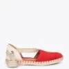 ALGARVE – Espadrilles Plates Pour Femme ROUGE
