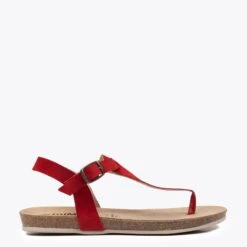 BIO GREEN - Sandale ROUGE