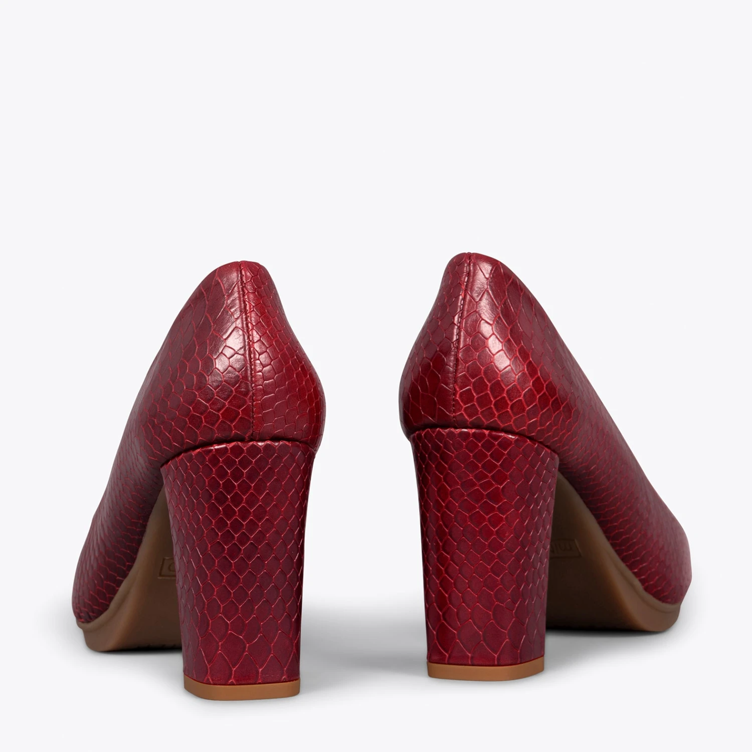 URBAN SAUVAGE – Escarpins Imprimé Serpent BORDEAU – Image 3