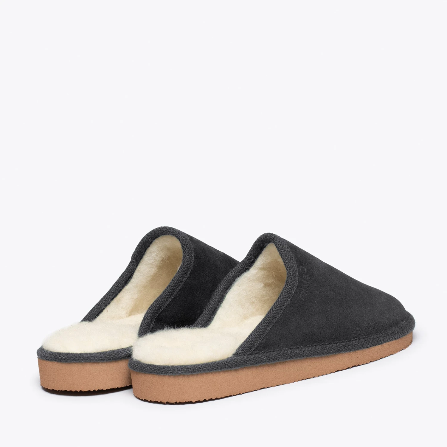 DREAM HOME- Pantoufle GRIS Avec Laine – Image 5