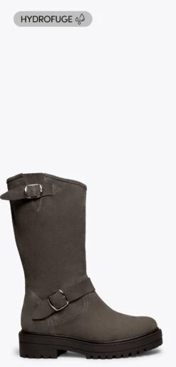 RAIN - Bottes Hautes GRIS Avec Plateforme