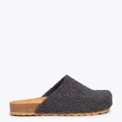 DREAMING - Chaussons Fourrure Mouton GRIS