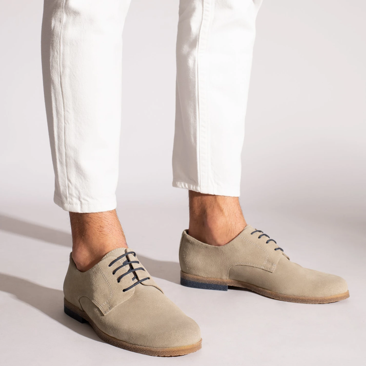 BLUCHER - Chaussures à Lacets Pour Homme TAUPE – Image 7