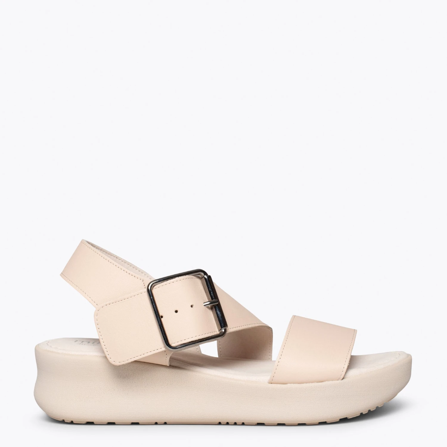 TRENDY - Sandales Compensées Pour Femme à Plateforme NUDE