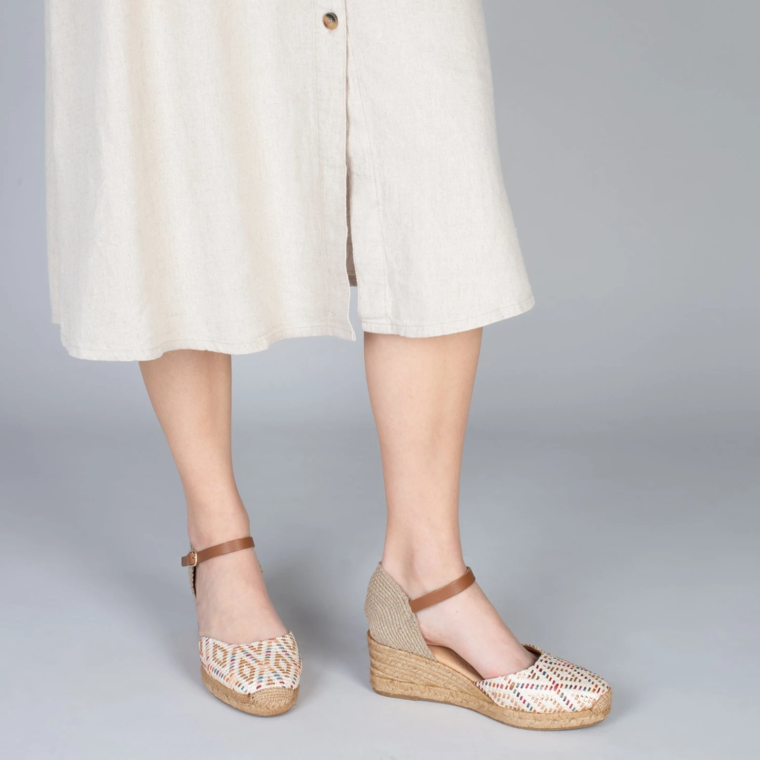 JAVEA – Espadrilles Compensées En Raphia OS – Image 6