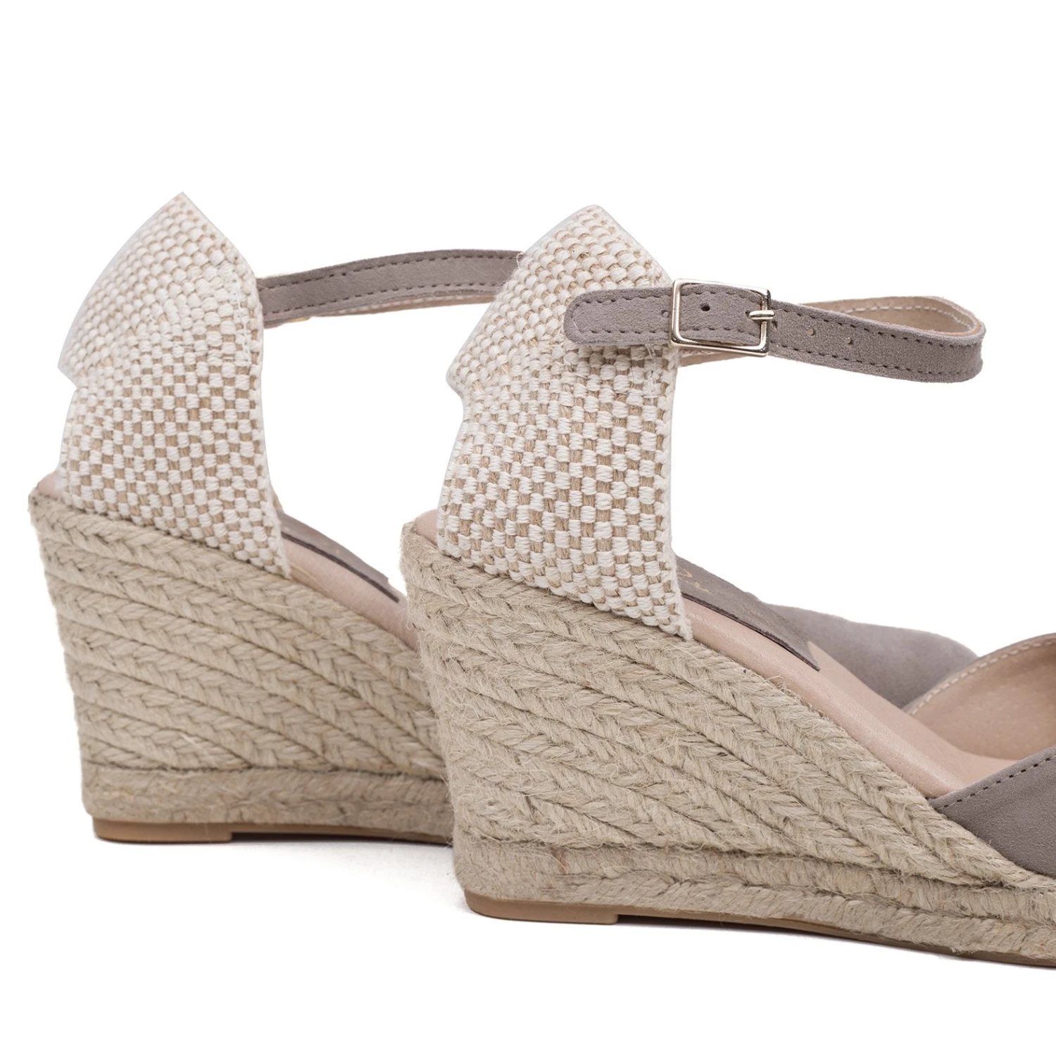 PROMENADE - ESPADRILLE À TALON COMPENSÉ GRIS – Image 4