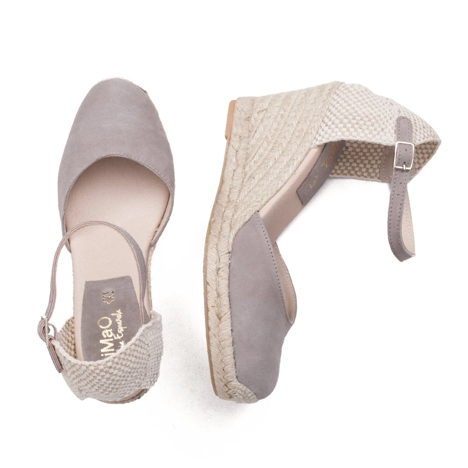 PROMENADE - ESPADRILLE À TALON COMPENSÉ GRIS – Image 3
